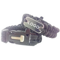 Metal Logo Tag Functional Paracord Survival Bracelet